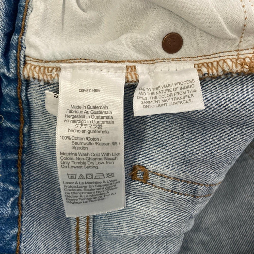 Madewell The Dadjean Medium Wash Blue Jeans Size 28 Distressed - Picture 13 of 16
